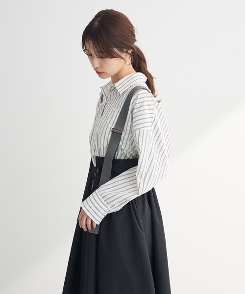 Green　Parks（グリーンパークス）の「・DOUBLE FLAGS サスペンダーミリタリースカート（スカート・レディース・ブラック/ベージュ/カーキ/ピンク・FREE）」の9枚目の写真