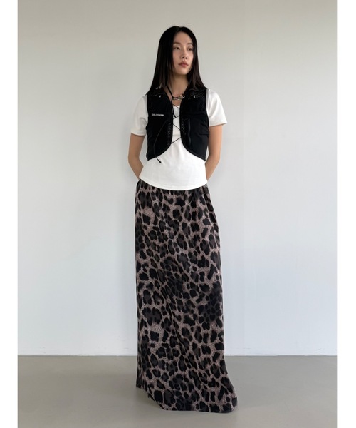 Didot.showroom(ディドット ショールーム)の「【DIDOT.】バンディングレオパードロングスカート(スカート・レディース・ブラウン/キャメル・FREE)」の7枚目の写真