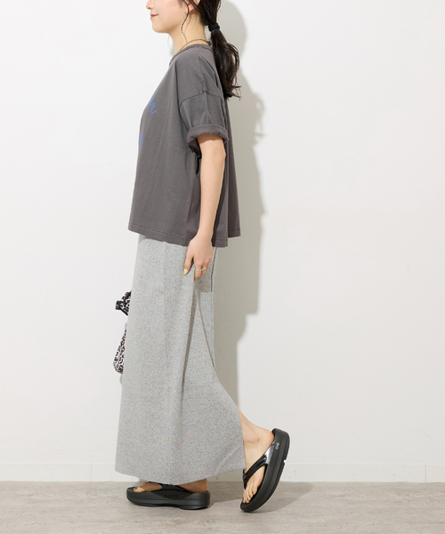 JOURNAL STANDARD relume（ジャーナルスタンダード　レリューム）の「リネンレーヨン総針Iラインスカート（スカート・レディース・チャコールグレー/ブラック・FREE）」の12枚目の写真