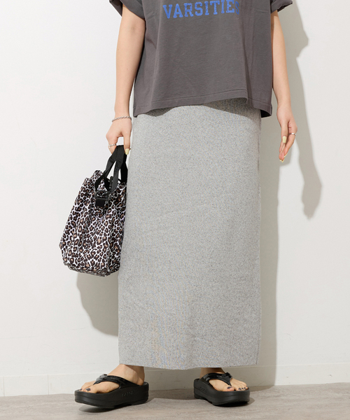 JOURNAL STANDARD relume（ジャーナルスタンダード　レリューム）の「リネンレーヨン総針Iラインスカート（スカート・レディース・チャコールグレー/ブラック・FREE）」の14枚目の写真