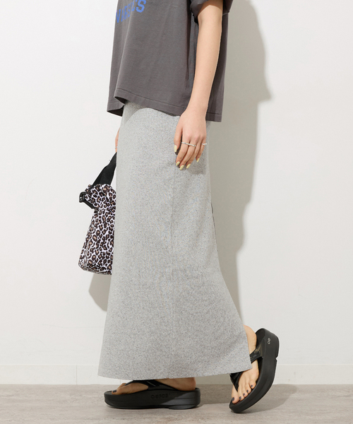 JOURNAL STANDARD relume（ジャーナルスタンダード　レリューム）の「リネンレーヨン総針Iラインスカート（スカート・レディース・チャコールグレー/ブラック・FREE）」の15枚目の写真
