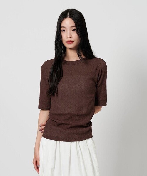 BEAUTY&YOUTH UNITED ARROWS(ビューティーアンドユースユナイテッドアローズ)の「コンパクト テレコカットソープルオーバー -2WAY-(Tシャツ/カットソー・レディース・オフホワイト/ブラック/ダークブラウン/ライム・FREE)」の3枚目の写真
