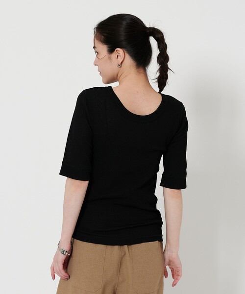 BEAUTY&YOUTH UNITED ARROWS(ビューティーアンドユースユナイテッドアローズ)の「コンパクト テレコカットソープルオーバー -2WAY-(Tシャツ/カットソー・レディース・オフホワイト/ブラック/ダークブラウン/ライム・FREE)」の6枚目の写真