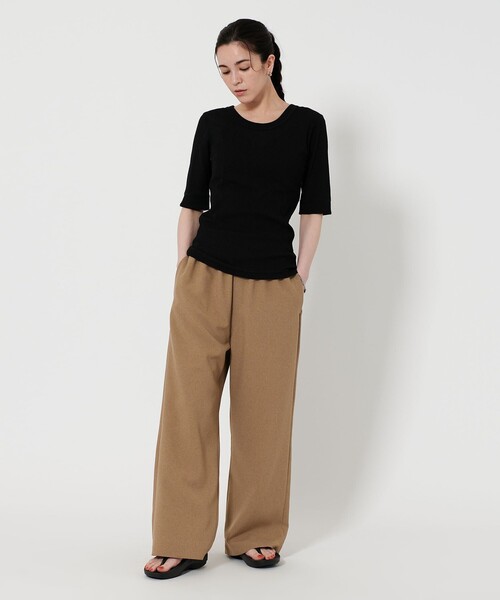 BEAUTY&YOUTH UNITED ARROWS(ビューティーアンドユースユナイテッドアローズ)の「コンパクト テレコカットソープルオーバー -2WAY-(Tシャツ/カットソー・レディース・オフホワイト/ブラック/ダークブラウン/ライム・FREE)」の8枚目の写真