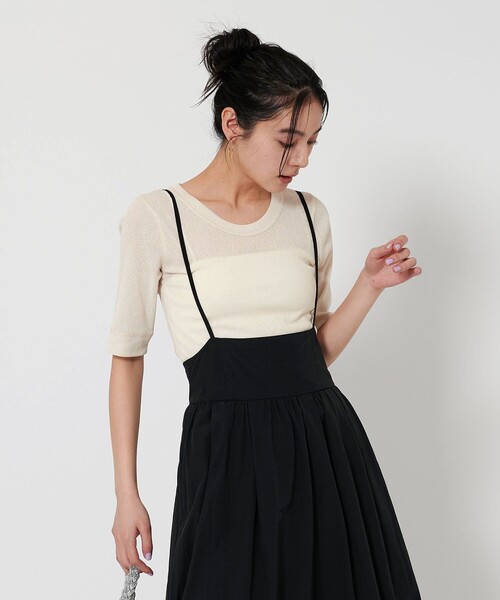 BEAUTY&YOUTH UNITED ARROWS(ビューティーアンドユースユナイテッドアローズ)の「コンパクト テレコカットソープルオーバー -2WAY-(Tシャツ/カットソー・レディース・オフホワイト/ブラック/ダークブラウン/ライム・FREE)」の9枚目の写真