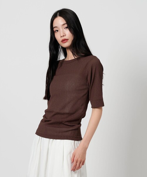 BEAUTY&YOUTH UNITED ARROWS(ビューティーアンドユースユナイテッドアローズ)の「コンパクト テレコカットソープルオーバー -2WAY-(Tシャツ/カットソー・レディース・オフホワイト/ブラック/ダークブラウン/ライム・FREE)」の12枚目の写真