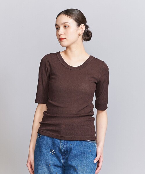 BEAUTY&YOUTH UNITED ARROWS(ビューティーアンドユースユナイテッドアローズ)の「コンパクト テレコカットソープルオーバー -2WAY-(Tシャツ/カットソー・レディース・オフホワイト/ブラック/ダークブラウン/ライム・FREE)」の15枚目の写真