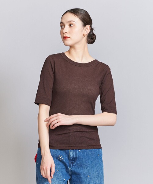 BEAUTY&YOUTH UNITED ARROWS(ビューティーアンドユースユナイテッドアローズ)の「コンパクト テレコカットソープルオーバー -2WAY-(Tシャツ/カットソー・レディース・オフホワイト/ブラック/ダークブラウン/ライム・FREE)」の17枚目の写真