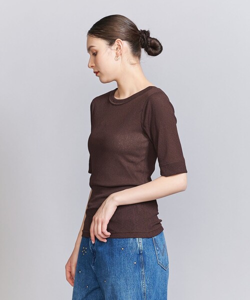 BEAUTY&YOUTH UNITED ARROWS(ビューティーアンドユースユナイテッドアローズ)の「コンパクト テレコカットソープルオーバー -2WAY-(Tシャツ/カットソー・レディース・オフホワイト/ブラック/ダークブラウン/ライム・FREE)」の18枚目の写真