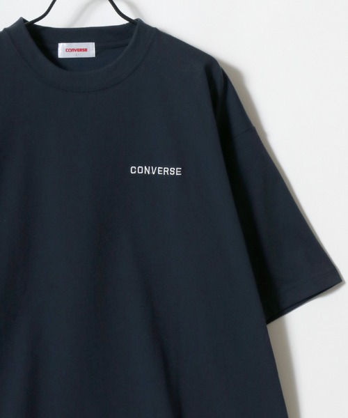 CONVERSE(コンバース)の「CONVERSE/コンバース COOLMAX/吸水速乾 ロゴ オールスター ワンポイント刺繍 半袖Tシャツ/無地T/レディース メンズ(Tシャツ/カットソー・レディース・オートミール/ベージュ/ネイビー/ブルー系その他/ホワイト/ホワイト系その他/ベージュ系その他/ピンク/ブラック/ブルーグリーン/ブラック系その他/ブルー・M/L/LL)」の17枚目の写真