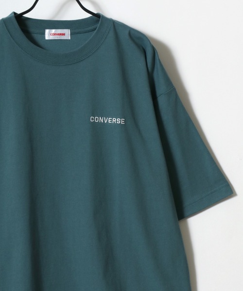 CONVERSE(コンバース)の「CONVERSE/コンバース COOLMAX/吸水速乾 ロゴ オールスター ワンポイント刺繍 半袖Tシャツ/無地T/レディース メンズ(Tシャツ/カットソー・レディース・オートミール/ベージュ/ネイビー/ブルー系その他/ホワイト/ホワイト系その他/ベージュ系その他/ピンク/ブラック/ブルーグリーン/ブラック系その他/ブルー・M/L/LL)」の18枚目の写真