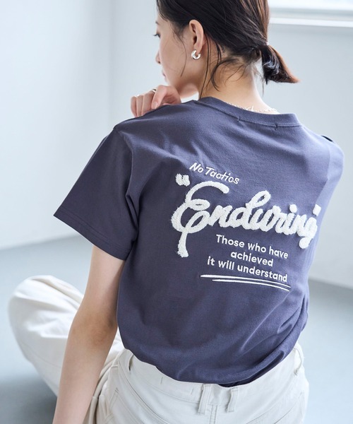 Mystrada - Arpege story   刺繍Tシャツ　　人気完売色‼️ セール】センター刺繍Tシャツ（Tシャツ/カットソー）｜E&C
