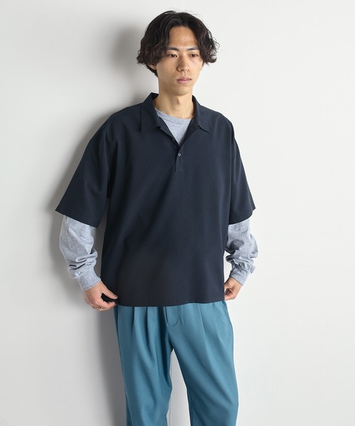 SHIPS.me(シップスミー)の「【ZOZO限定】SHIPS.me: ハーフスリーブワイドポロシャツ(ポロシャツ・メンズ・ブラック/ミント/ダークベージュ/ネイビー/ダークグレー・XL/L/M/S/XS)」の14枚目の写真