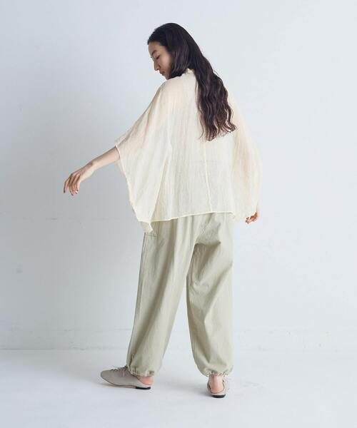 conges payes ADIEU TRISTESSE（コンジェ ペイエ アデュートリステス）の「インドチェックシアーブラウス（シャツ/ブラウス・レディース・ベージュ/ブラック・38）」の14枚目の写真