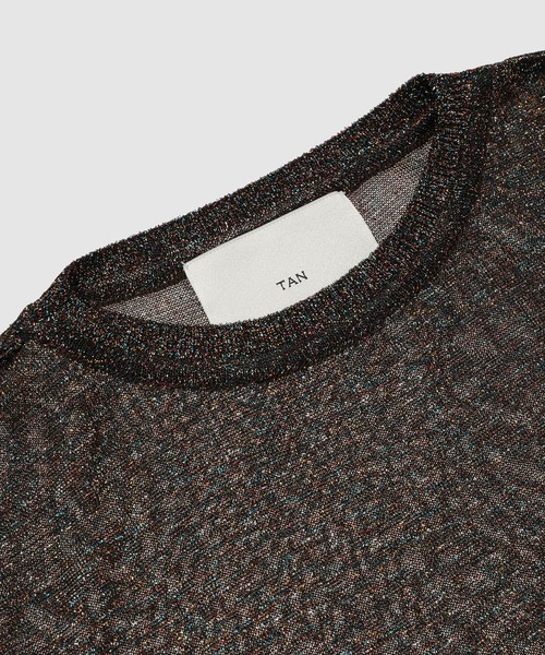 TAN（タン）の「SHINY BOX T-SHIRT（Tシャツ/カットソー・レディース・ブラック・FREE）」の3枚目の写真