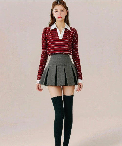 paravion（パラビオン）の「ラガーシャツ（Tシャツ/カットソー・レディース・グリーン/レッド/ネイビー・FREE）」の11枚目の写真