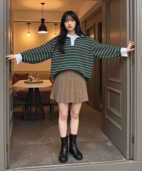 paravion（パラビオン）の「ラガーシャツ（Tシャツ/カットソー・レディース・グリーン/レッド/ネイビー・FREE）」の17枚目の写真