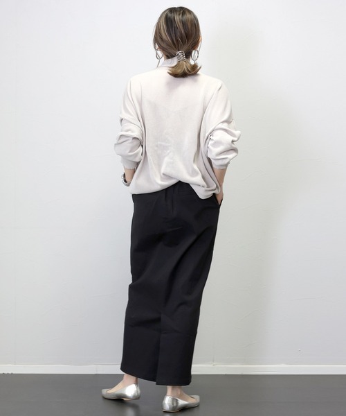 Aletta vita（アレッタビータ）の「【撥水加工】ストレッチコットンツイルロングスカート（スカート・レディース・ブラック/オフホワイト/ブラウン・M/L）」の10枚目の写真