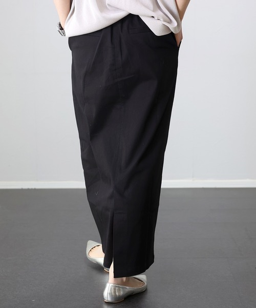 Aletta vita（アレッタビータ）の「【撥水加工】ストレッチコットンツイルロングスカート（スカート・レディース・ブラック/オフホワイト/ブラウン・M/L）」の5枚目の写真
