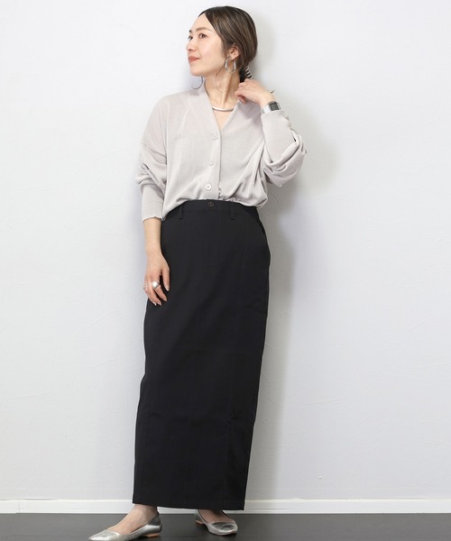 Aletta vita（アレッタビータ）の「【撥水加工】ストレッチコットンツイルロングスカート（スカート・レディース・ブラック/オフホワイト/ブラウン・M/L）」の13枚目の写真