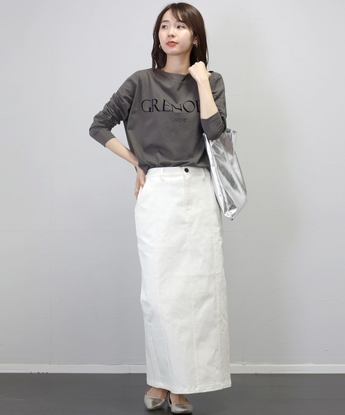 Aletta vita（アレッタビータ）の「【撥水加工】ストレッチコットンツイルロングスカート（スカート・レディース・ブラック/オフホワイト/ブラウン・M/L）」の21枚目の写真