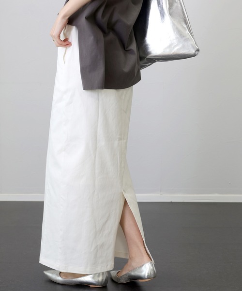Aletta vita（アレッタビータ）の「【撥水加工】ストレッチコットンツイルロングスカート（スカート・レディース・ブラック/オフホワイト/ブラウン・M/L）」の15枚目の写真
