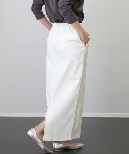 Aletta vita（アレッタビータ）の「【撥水加工】ストレッチコットンツイルロングスカート（スカート・レディース・ブラック/オフホワイト/ブラウン・M/L）」の16枚目の写真