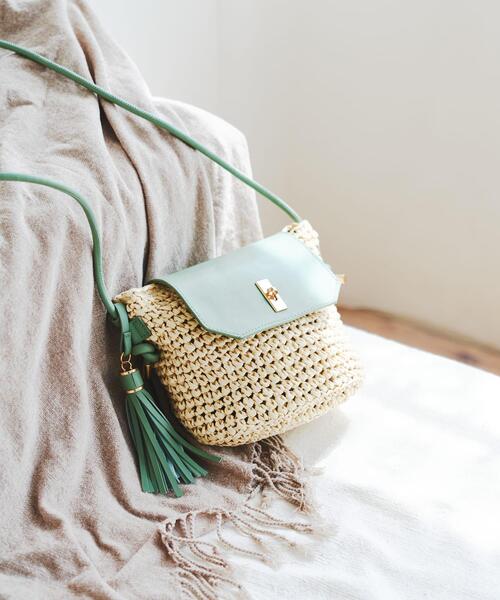 RODE SKO（ロデスコ）の「ペーパーコンビショルダーバッグ（ショルダーバッグ・レディース・ナチュラル/キャメル/ベージュ系その他・ONE）」の2枚目の写真