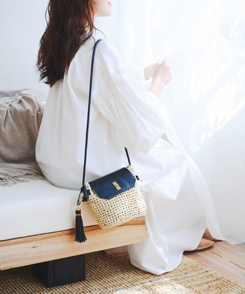 RODE SKO（ロデスコ）の「ペーパーコンビショルダーバッグ（ショルダーバッグ・レディース・ナチュラル/キャメル/ベージュ系その他・ONE）」の4枚目の写真