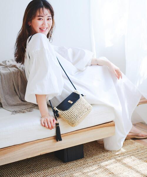 RODE SKO（ロデスコ）の「ペーパーコンビショルダーバッグ（ショルダーバッグ・レディース・ナチュラル/キャメル/ベージュ系その他・ONE）」の5枚目の写真