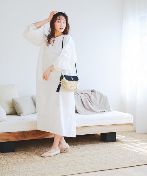 RODE SKO（ロデスコ）の「ペーパーコンビショルダーバッグ（ショルダーバッグ・レディース・ナチュラル/キャメル/ベージュ系その他・ONE）」の7枚目の写真