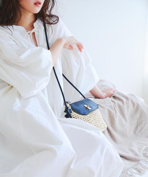 RODE SKO（ロデスコ）の「ペーパーコンビショルダーバッグ（ショルダーバッグ・レディース・ナチュラル/キャメル/ベージュ系その他・ONE）」の8枚目の写真