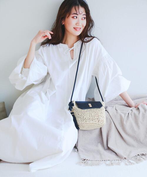 RODE SKO（ロデスコ）の「ペーパーコンビショルダーバッグ（ショルダーバッグ・レディース・ナチュラル/キャメル/ベージュ系その他・ONE）」の9枚目の写真