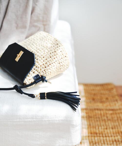 RODE SKO（ロデスコ）の「ペーパーコンビショルダーバッグ（ショルダーバッグ・レディース・ナチュラル/キャメル/ベージュ系その他・ONE）」の13枚目の写真