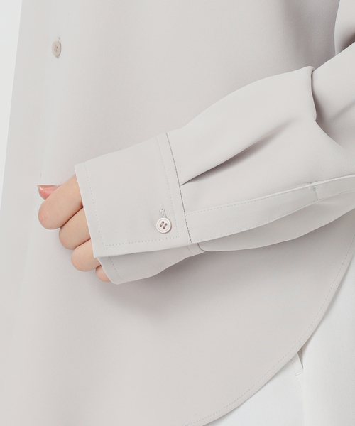 Noble(ノーブル)の「《追加》シーズンカラープレーンシャツ 12(シャツ/ブラウス・レディース・ホワイト/ベージュ・FREE)」の8枚目の写真