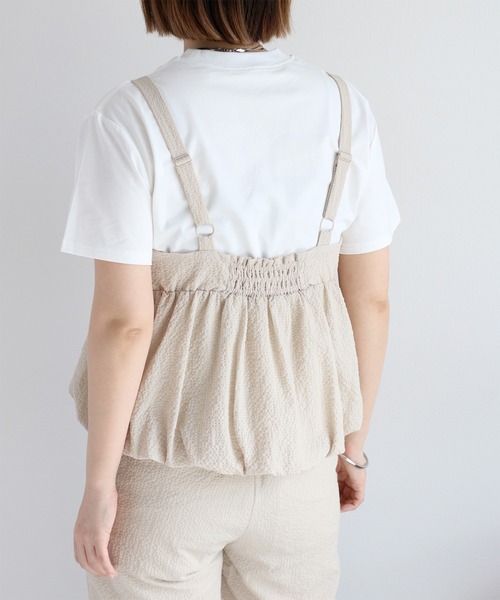 cepo（セポ）の「〈セットアップ対応〉3way リサイクルポリビスチェアンサンブル（アンサンブル・レディース・ブラック/ブラック×ホワイト/オフホワイト・M）」の15枚目の写真