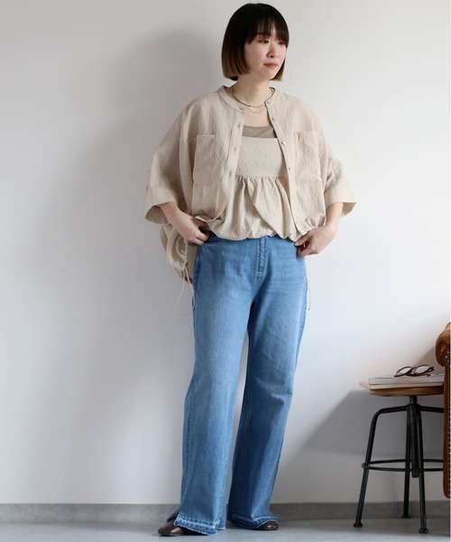 cepo（セポ）の「〈セットアップ対応〉3way リサイクルポリビスチェアンサンブル（アンサンブル・レディース・ブラック/ブラック×ホワイト/オフホワイト・M）」の5枚目の写真