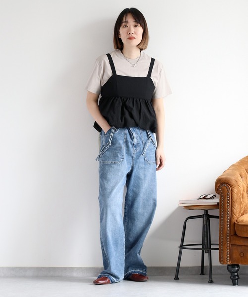 cepo（セポ）の「〈セットアップ対応〉3way リサイクルポリビスチェアンサンブル（アンサンブル・レディース・ブラック/ブラック×ホワイト/オフホワイト・M）」の7枚目の写真