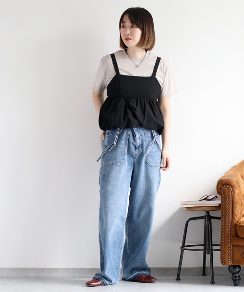 cepo（セポ）の「〈セットアップ対応〉3way リサイクルポリビスチェアンサンブル（アンサンブル・レディース・ブラック/ブラック×ホワイト/オフホワイト・M）」の8枚目の写真