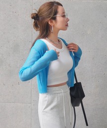 rib cropped bra top /アメスリ リブ クロップドタンク