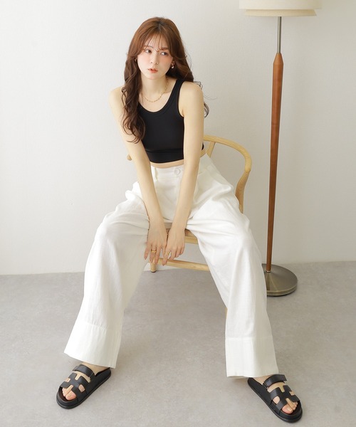Louren アメスリタンクトップ rib cropped bra top /アメスリ リブ クロップドタンク（タンク