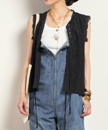 【PROVOKE/プロヴォーク】embroidery Nosleeve blouse