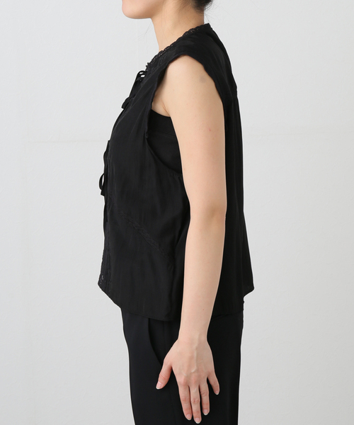PROVOKE (プロヴォーク)の「【PROVOKE/プロヴォーク】embroidery Nosleeve blouse(シャツ/ブラウス・レディース・ブラック・FREE)」の8枚目の写真