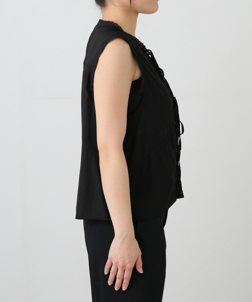 PROVOKE (プロヴォーク)の「【PROVOKE/プロヴォーク】embroidery Nosleeve blouse(シャツ/ブラウス・レディース・ブラック・FREE)」の10枚目の写真