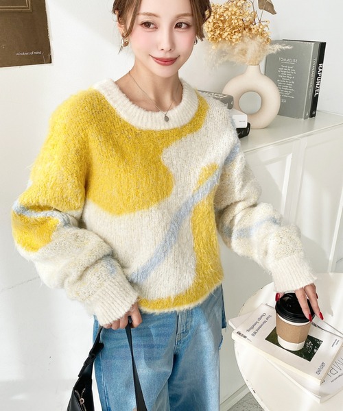 アモーメント / ジャカード プルオーバー ニット JACQUARD 割引 KNIT