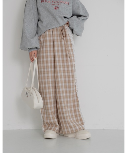 JUMELLE（ジュメロ）の「plaid lace pants（その他パンツ・レディース・グレー/ベージュ・SMALL/MEDIUM）」の20枚目の写真