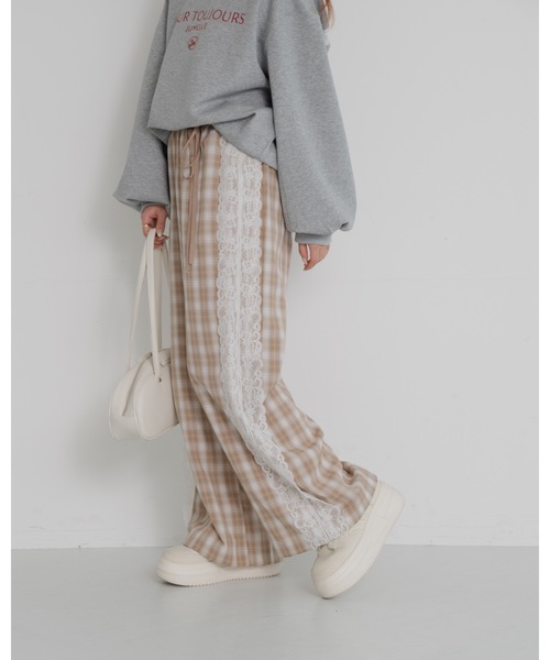 JUMELLE（ジュメロ）の「plaid lace pants（その他パンツ・レディース・グレー/ベージュ・SMALL/MEDIUM）」の21枚目の写真