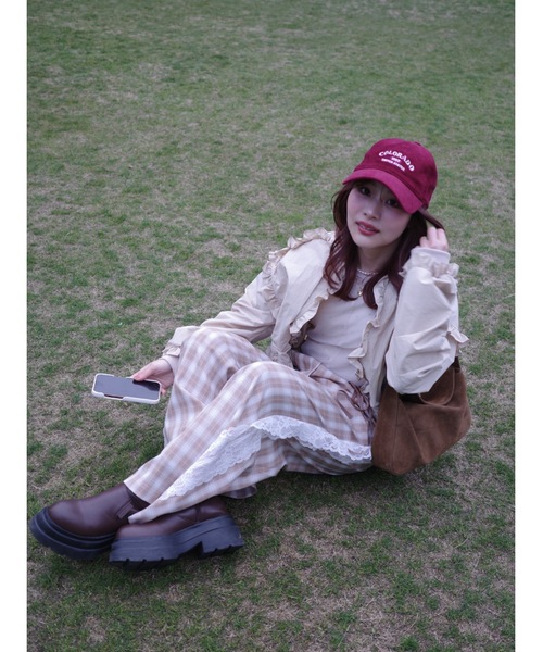 JUMELLE（ジュメロ）の「plaid lace pants（その他パンツ・レディース・グレー/ベージュ・SMALL/MEDIUM）」の9枚目の写真
