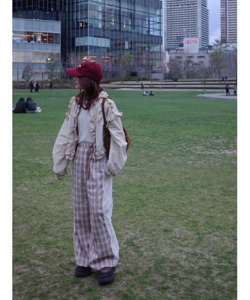 JUMELLE（ジュメロ）の「plaid lace pants（その他パンツ・レディース・グレー/ベージュ・SMALL/MEDIUM）」の14枚目の写真