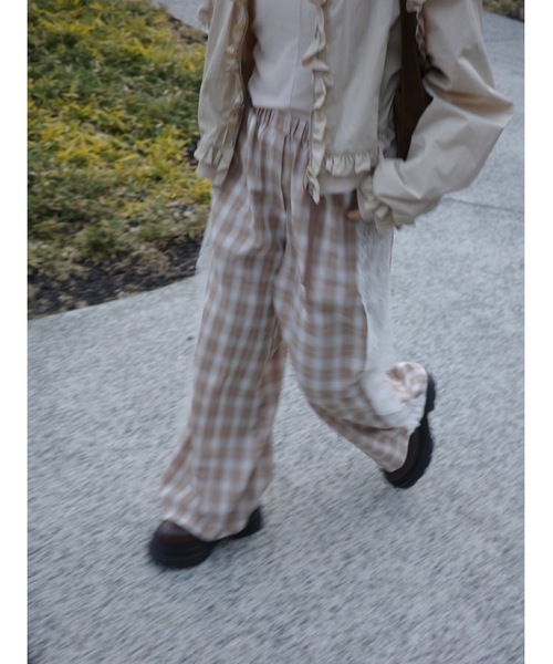 JUMELLE（ジュメロ）の「plaid lace pants（その他パンツ・レディース・グレー/ベージュ・SMALL/MEDIUM）」の15枚目の写真